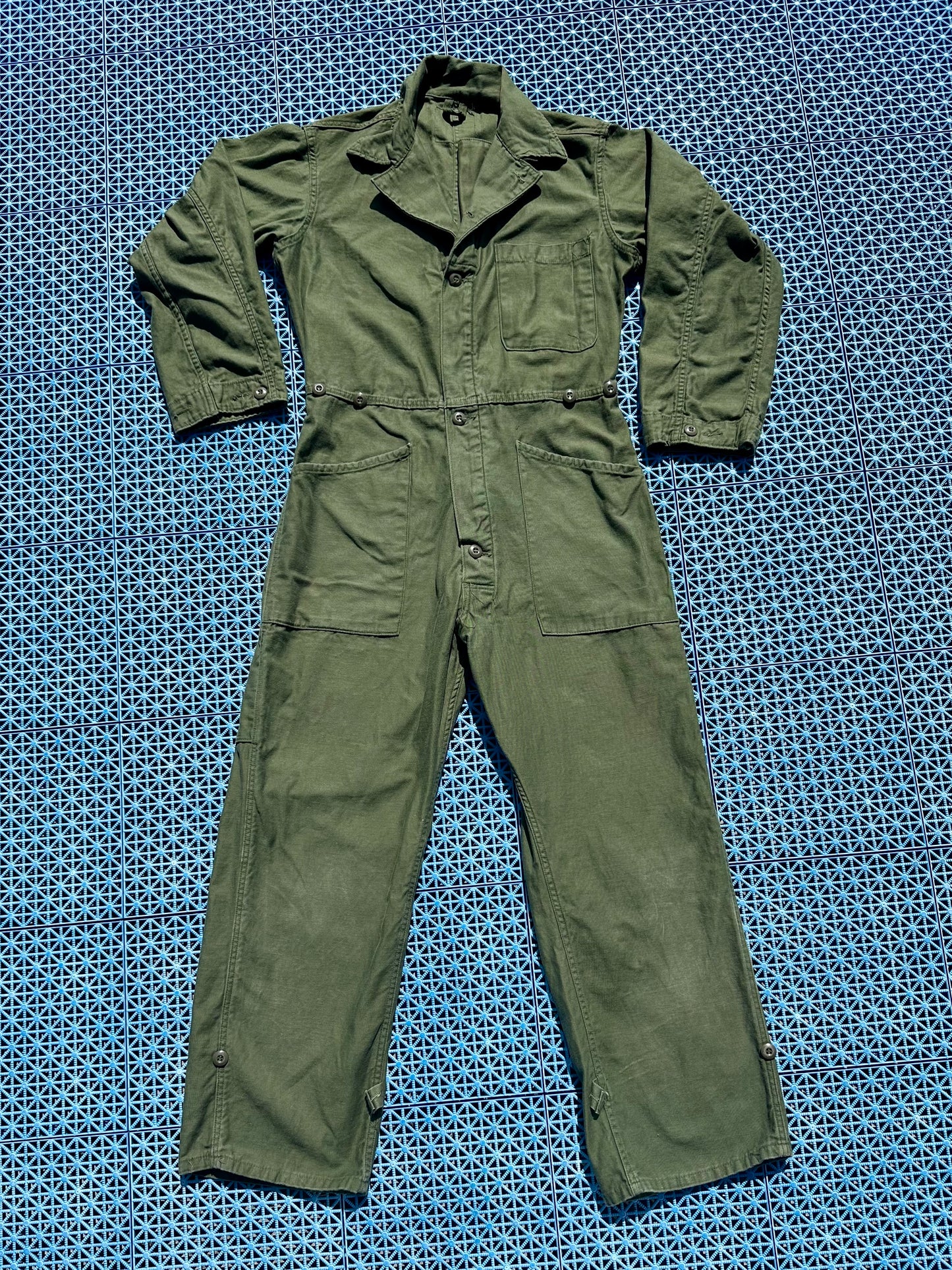 70’s OG-107 Military Cotton Sateen  Field Coveralls / Boilersuit (Unisex M)