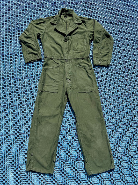 70’s OG-107 Military Cotton Sateen  Field Coveralls / Boilersuit (Unisex M)