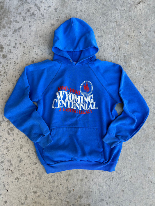 Rare 80’s Wyoming Centennial Raglan Hoodie (Unisex M)