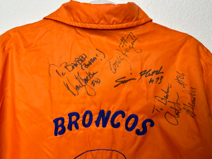 80’s Broncos Handmade Chainstitch Autographed Nyon Eisenhower Jacket (Unisex M)