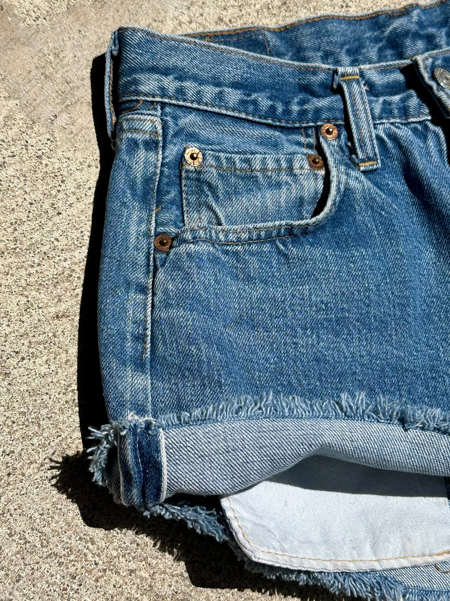 70’s Levi’s Redline Selvedge 501 STF Denim Cutoff Shorts (27” / Modern 25)