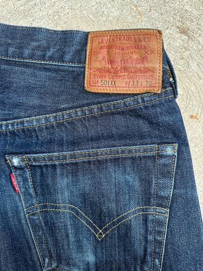 1947 LEVI’S LVC Big E 501XX Redline Selvedge Japanese Denim Jeans USA (30x31/Modern 28/29) Repro