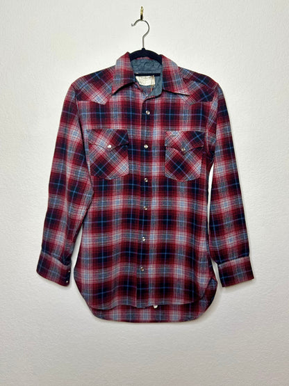 70’s Pendleton Wool Western Pearl Snap USA Shirt (Unisex S)