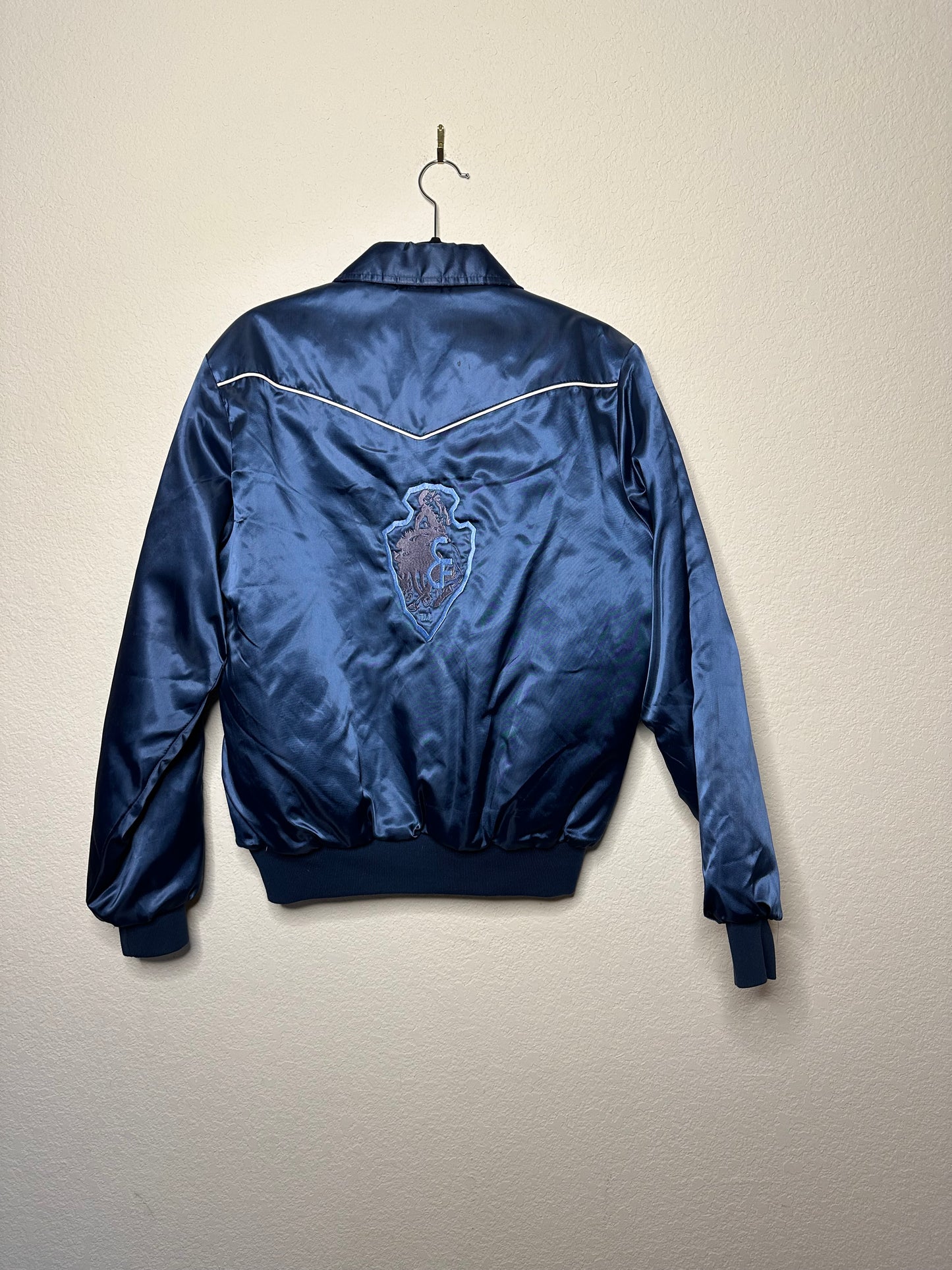 VERY RARE 90’s CFD Committee Satin Embroidered Western Bomber Jacket (Unisex M)