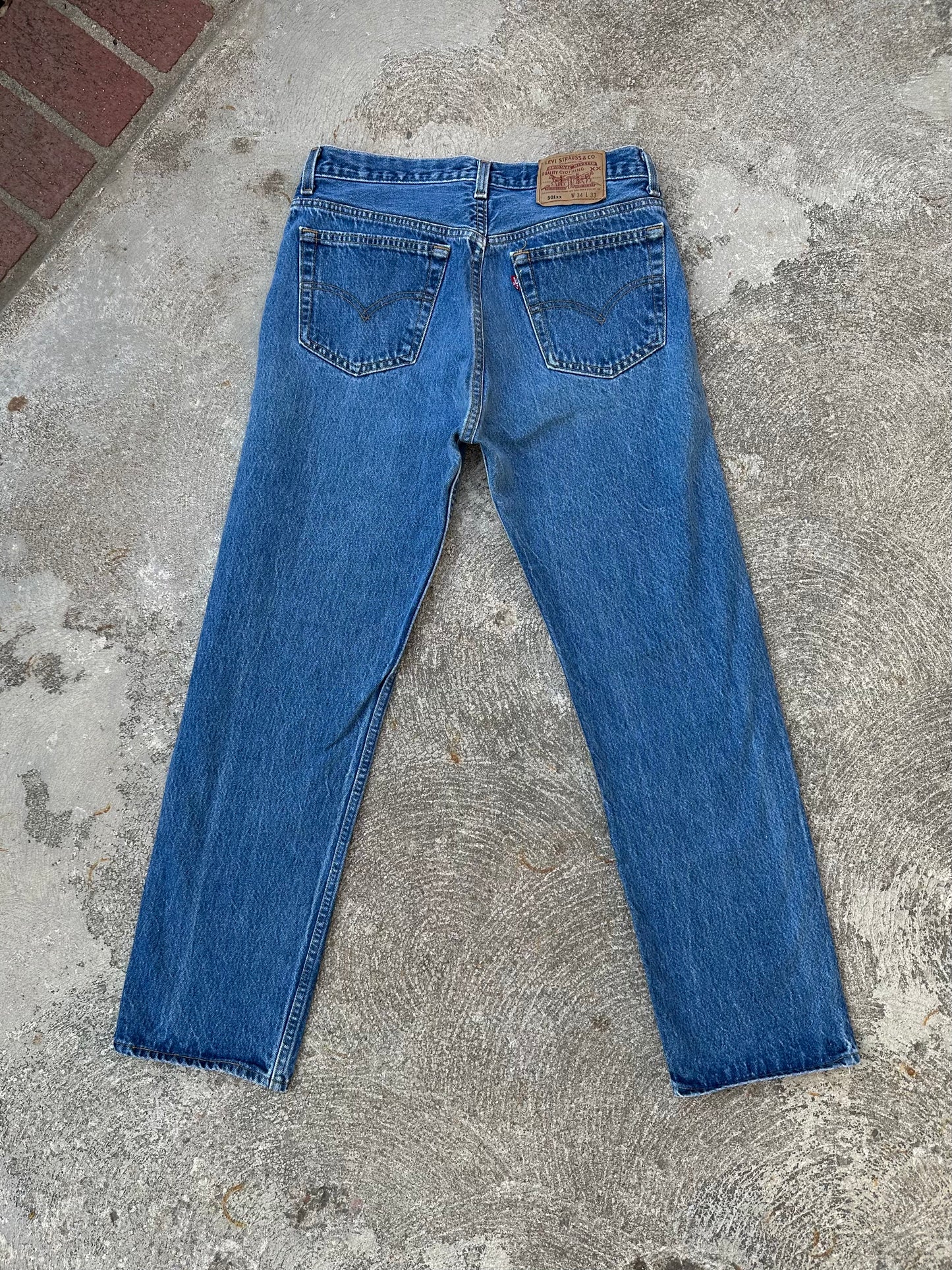 90’s Levi’s 501xx STF Raw Denim USA Jeans (Men’s 31x30 / Women’s 29)