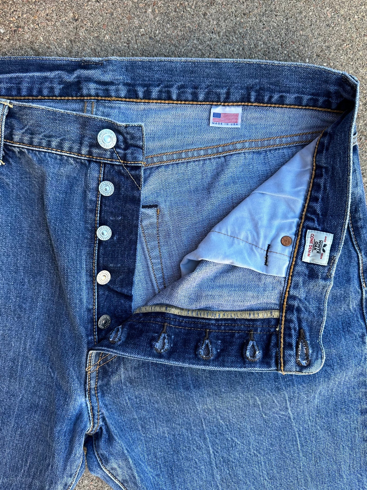 Levi’s 501 Redline Selvedge White Oak Cone Denim Repro USA Jeans (Actual 36x33)