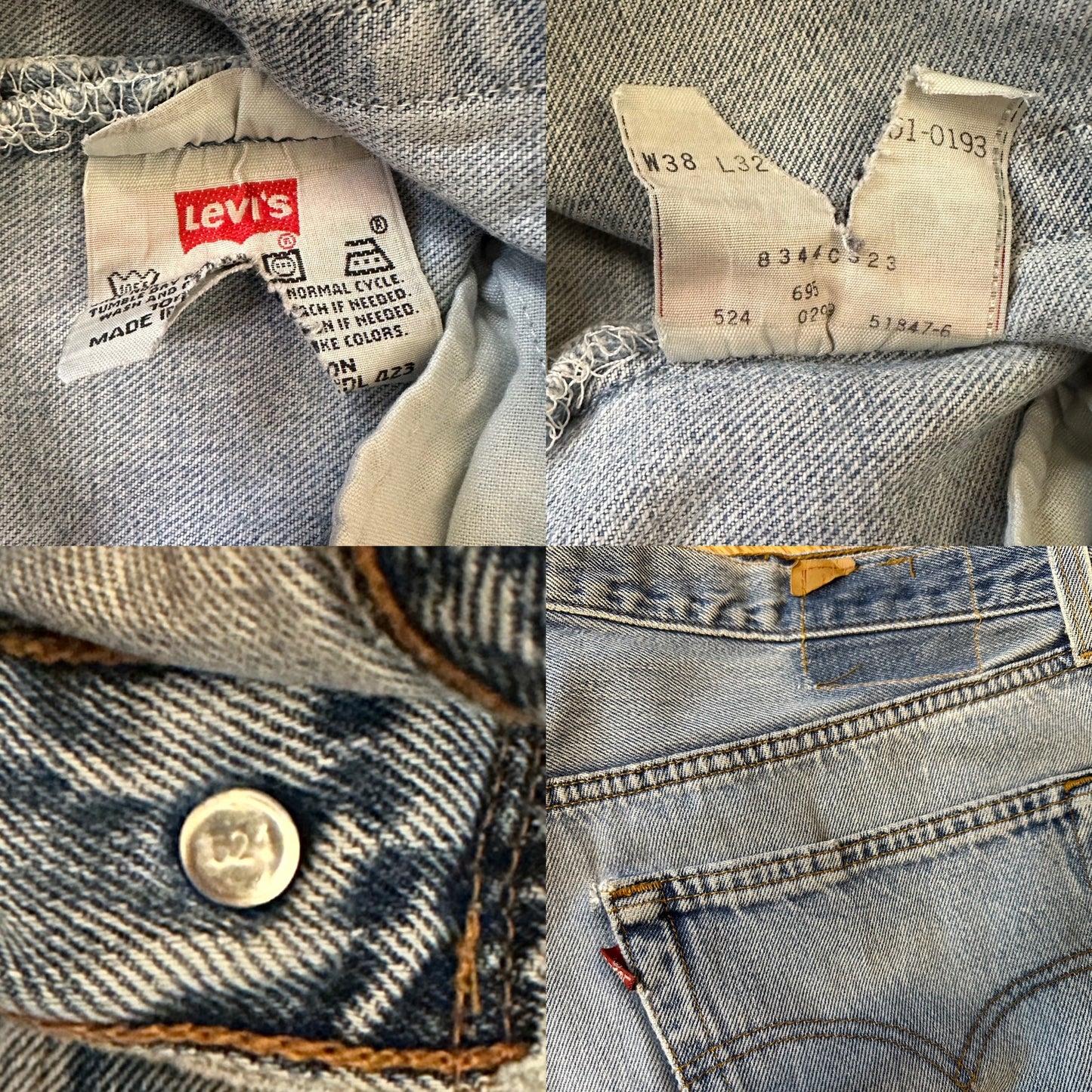 90’s Levi’s 501 Jeans (36x31) USA