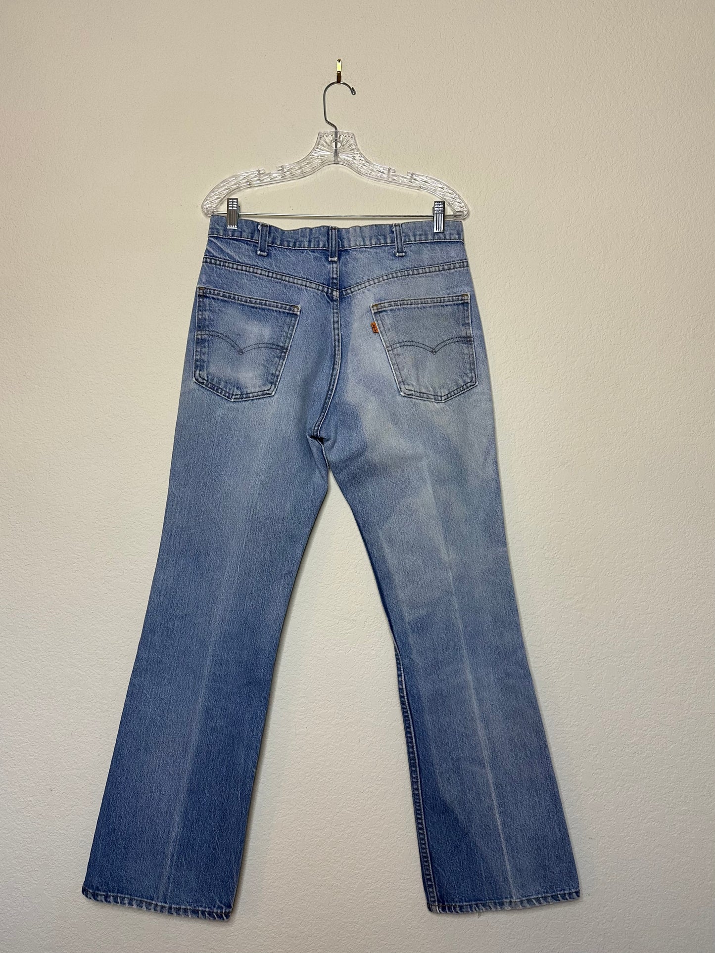 70’s Levi’s 517 Orange Tab Half Fade Distressed Bootcut Jeans (32x30 / Modern 8)