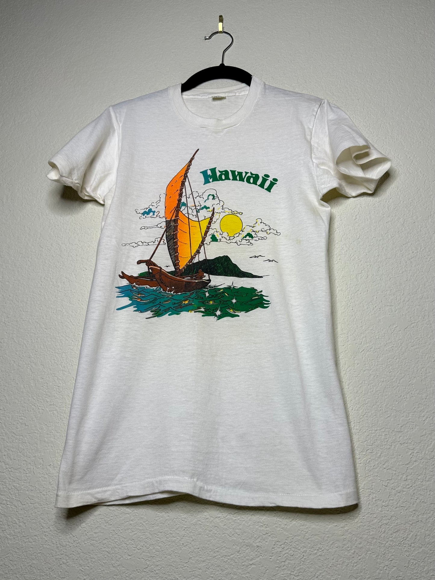 70’s Hawaii Single Stitch Paperthin Tiny Tee (Women’s XS/S)