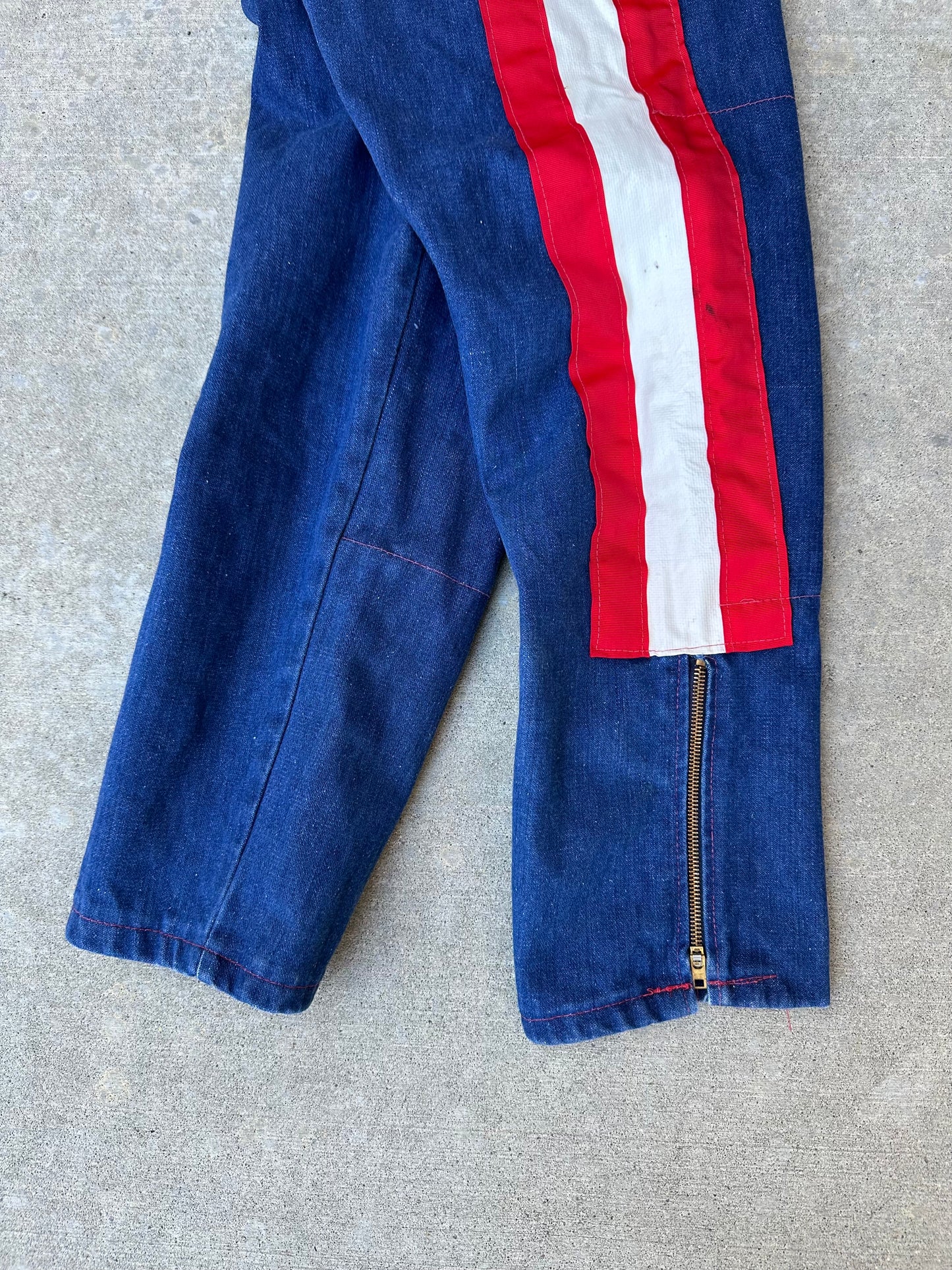 Rare 70’s Handmade Denim Motocross Racing Pants (34x30)