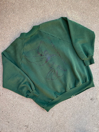 70’s Springfoot Split Crew Zip-Up Sweatshirt (Unisex M)