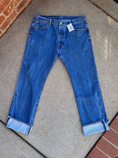 Levi’s 501 Redline Selvedge White Oak Cone Denim Repro USA Jeans (Actual 36x33)