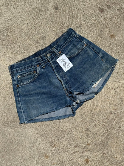 70’s Levi’s Redline Selvedge 501 STF Denim Cutoff Shorts (27” / Modern 26)