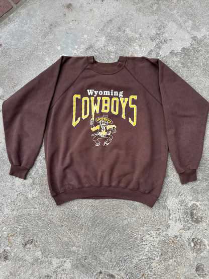80’s Wyoming Cowboys Pistol Pete Raglan Sweatshirt (Unisex XL)
