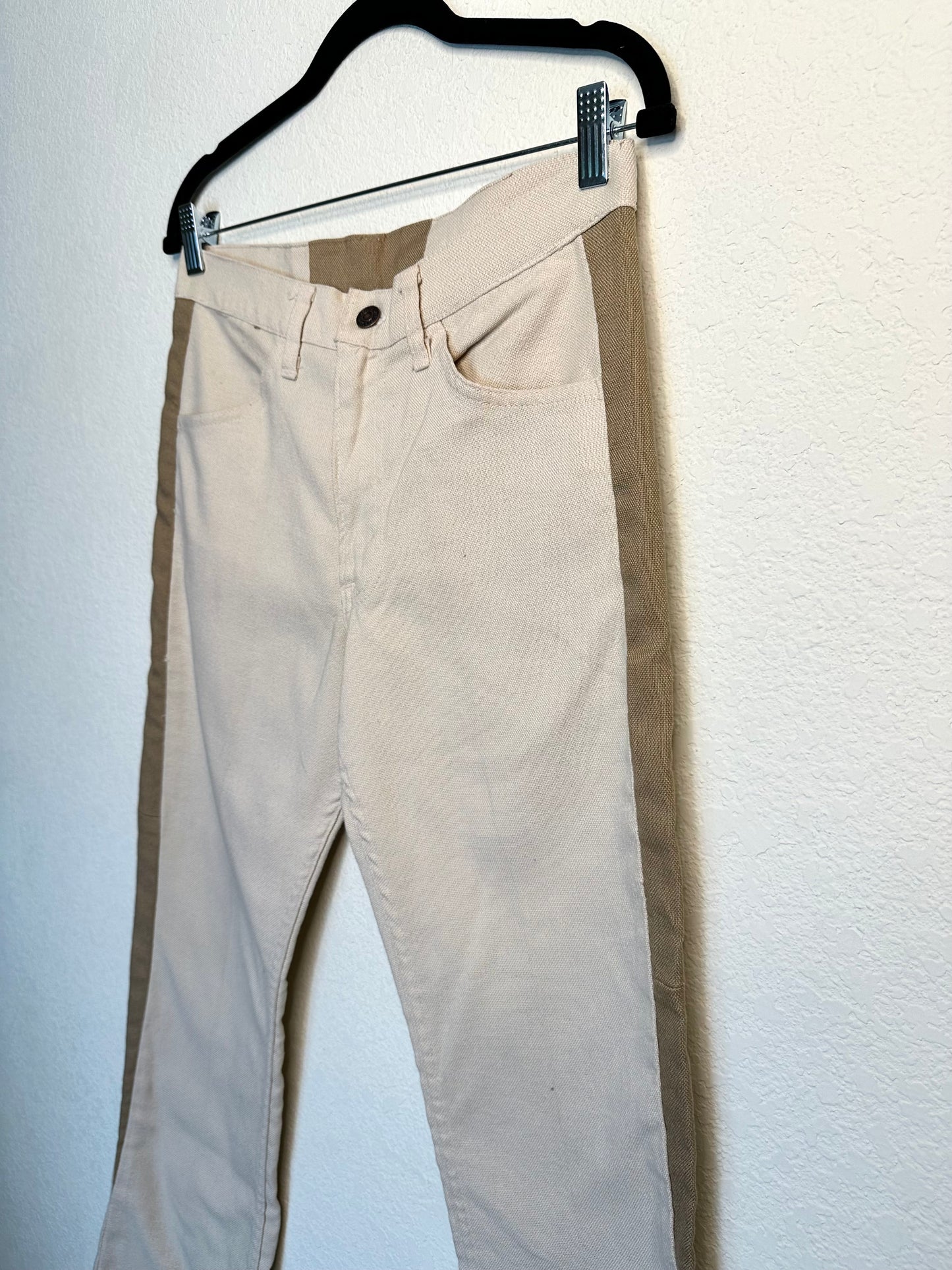 70’s CUSTOM Levi’s Twill 646 Bell’s w/ Tuxedo Stripe (Men’s 30/ Women’s 27/28)