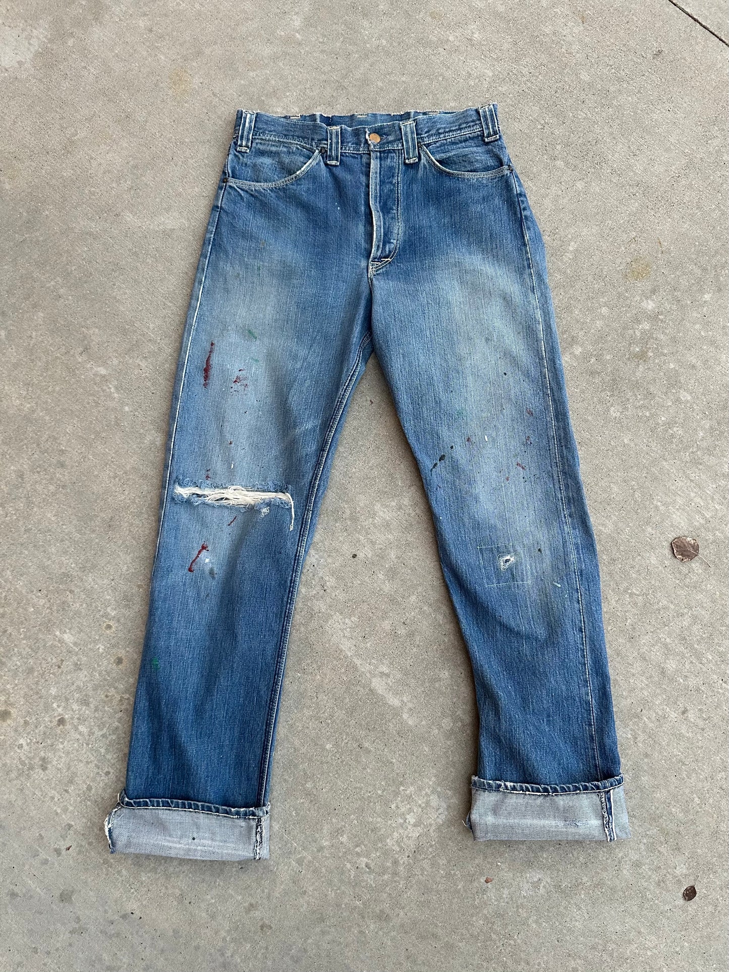 RARE 40’s Key Donut Button Half Selvedge Denim Jeans (32x34)