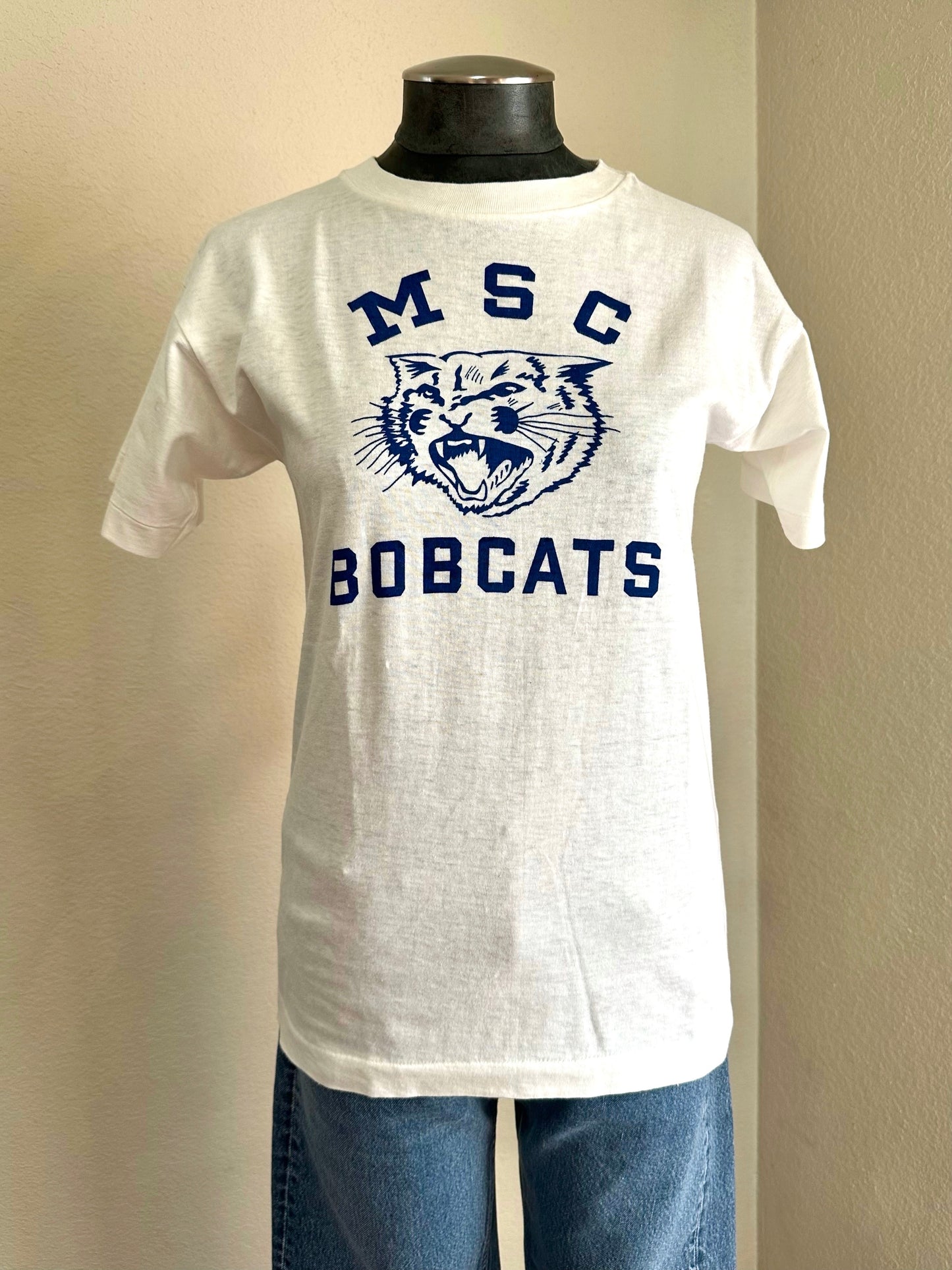 50’s Deadstock CHAMPION “Running Man” Montana State Bobcats Single Stitch Tee (Unisex M)