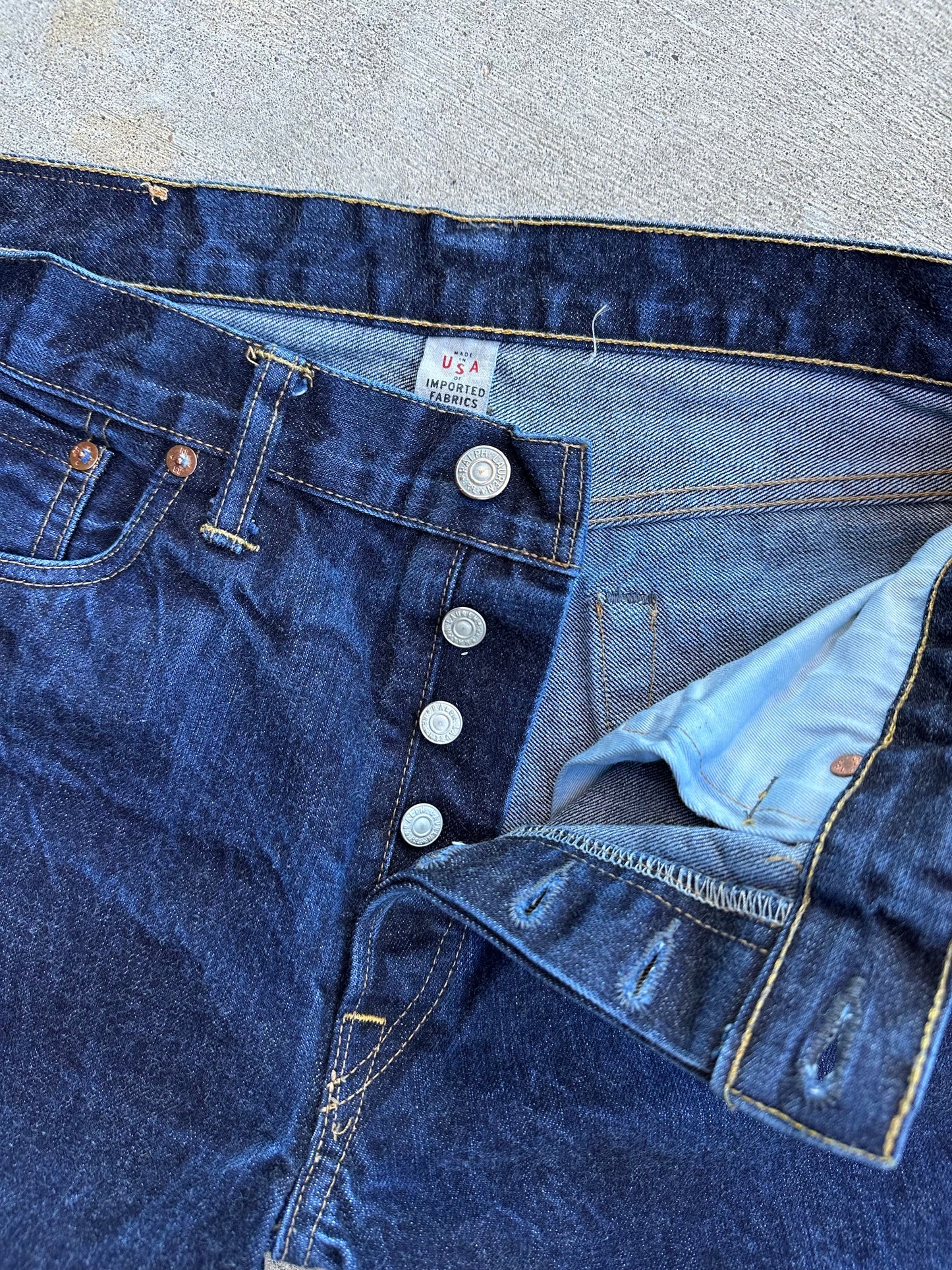 Double RL Japanese Woven Selvedge Denim Straight Leg Jeans