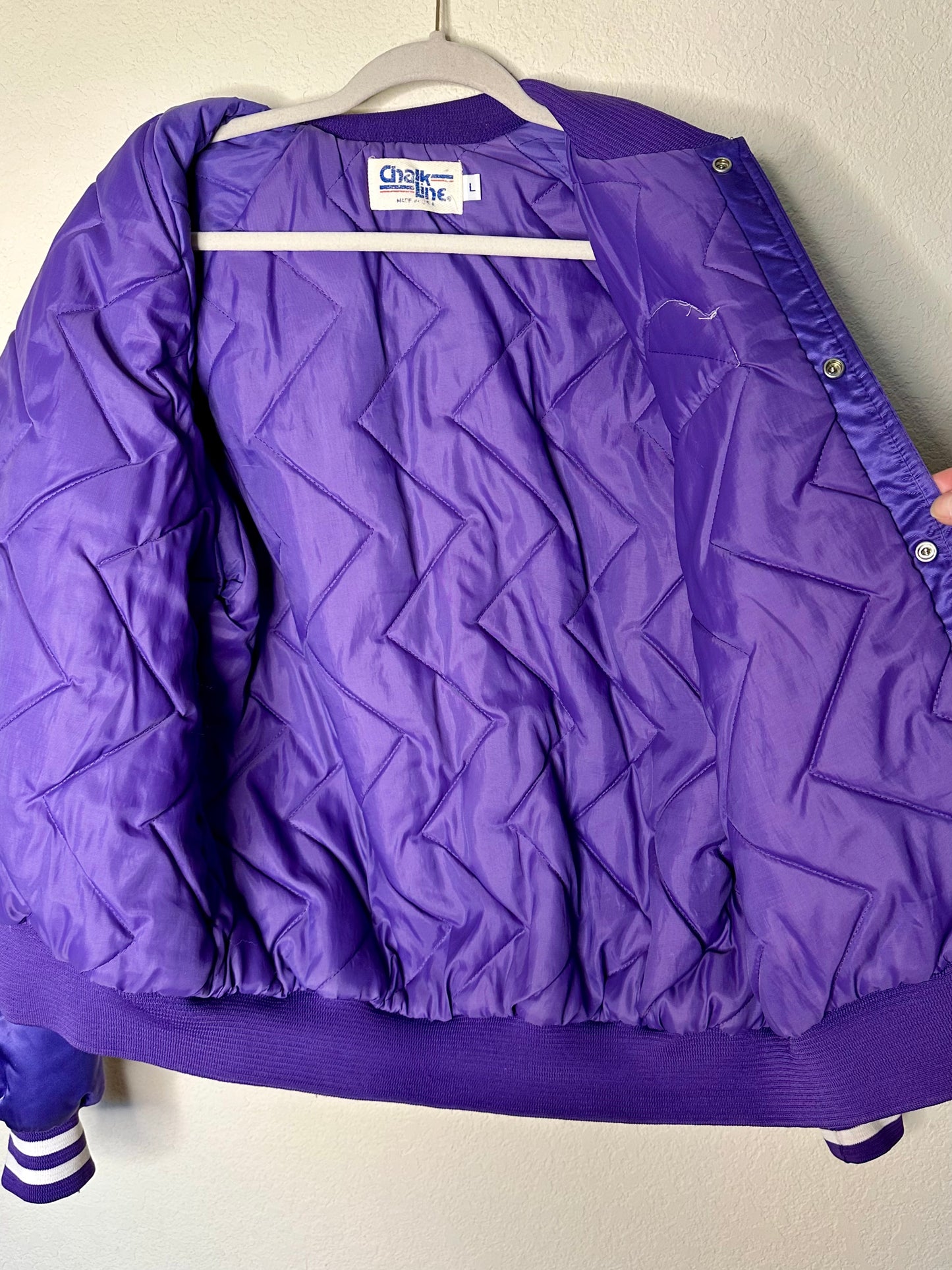 91’ Colorado Rockies MLB INAUGURAL SEASON Quilted Insulated Bomber Jacket (Unisex L/XL) by Chalk Line