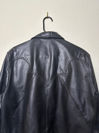 70’s Pioneer Wear Leather Western Bomber Jacket (Men’s 40/L)