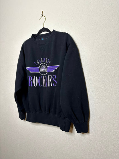 90s Colorado Rockies Wings Embroidered Heavyweight Sweatshirt (Unisex L)