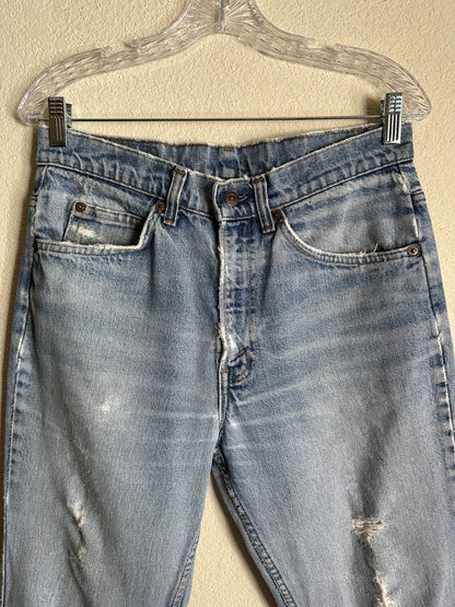 70’s Levi’s 517 Orange Tab Distressed Bootcut Jeans (31x31 / Modern 8)