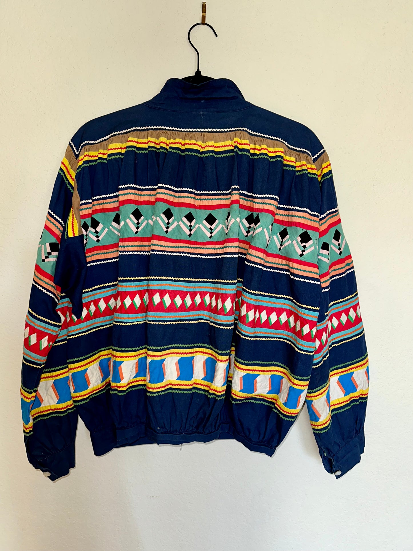 RARE 60’s Seminole Indian Handmade Quilted Patchwork Jacket (Unisex L)