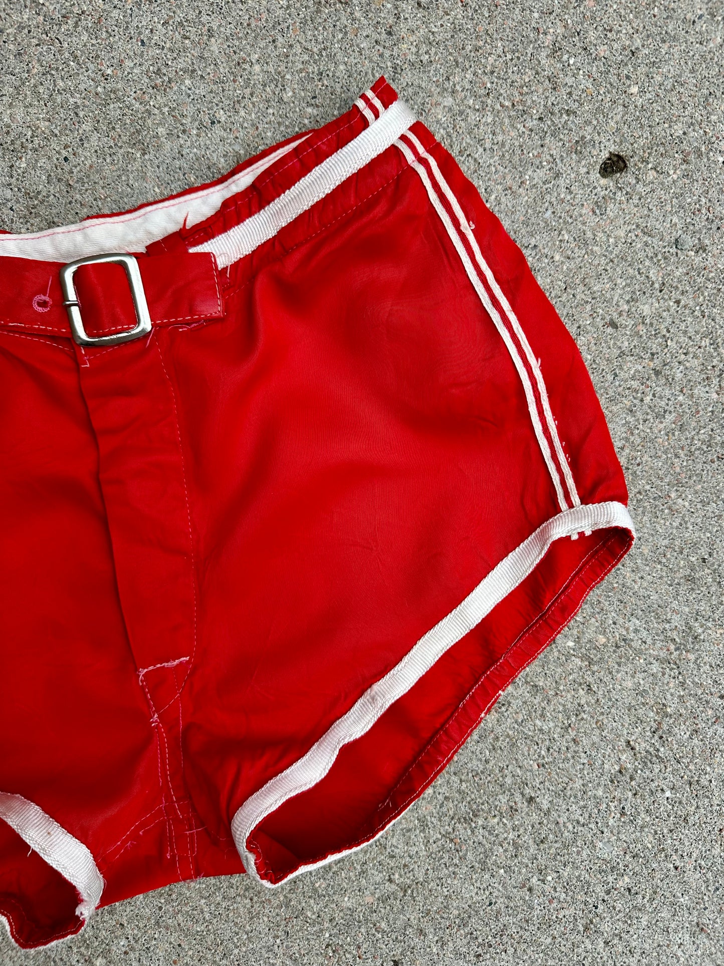 40’s Men’s Satin Padded Athletic Gym Mini Shorts (Women’s XS/S)