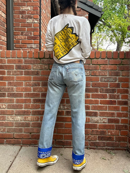 MCA VINTAGE REVIVAL: 90’s Levi’s 501 Patchwork Jeans (31x33 / Modern 8)