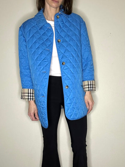 Vintage Burberry Nova Check Quilted Utility Jacket (L/XL)