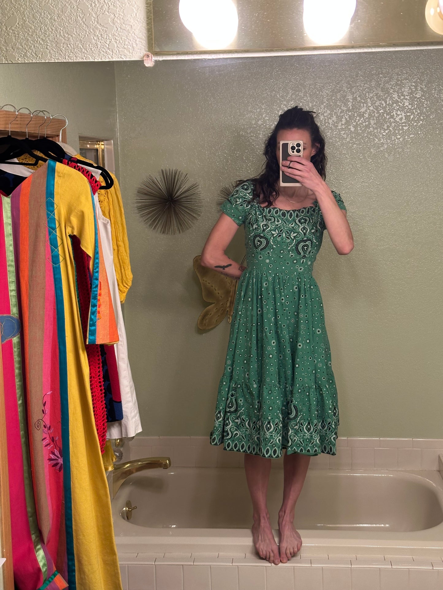 50’s/60’s Handmade Bandana Western Swing Dress (O/S)