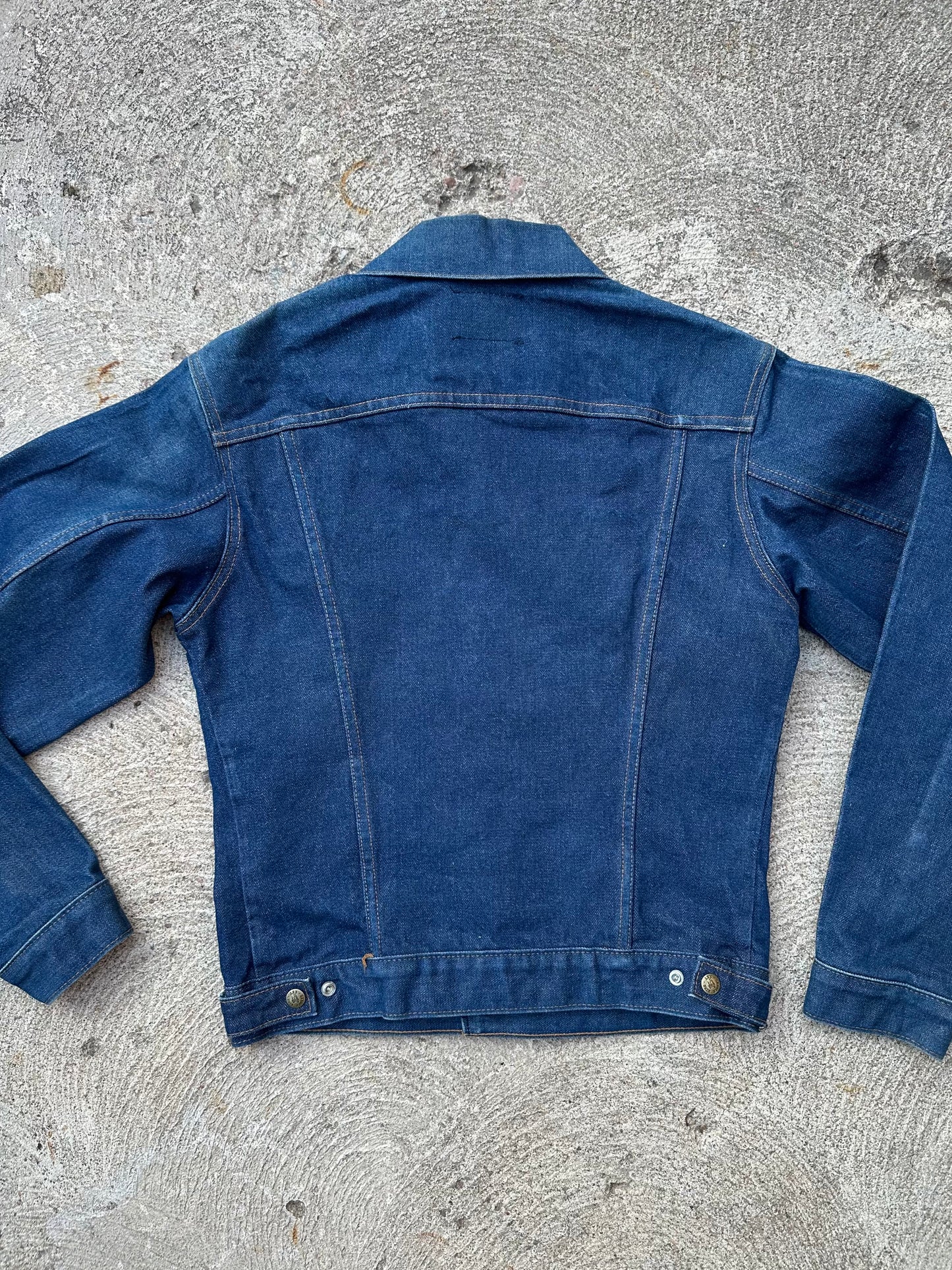 80’s Saddle King Raw Denim Trucker Jacket (Unisex S)