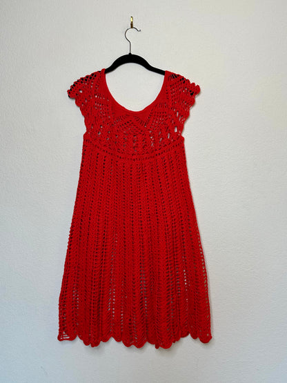 60’s Handmade Crochet Knit Dress (O/S)