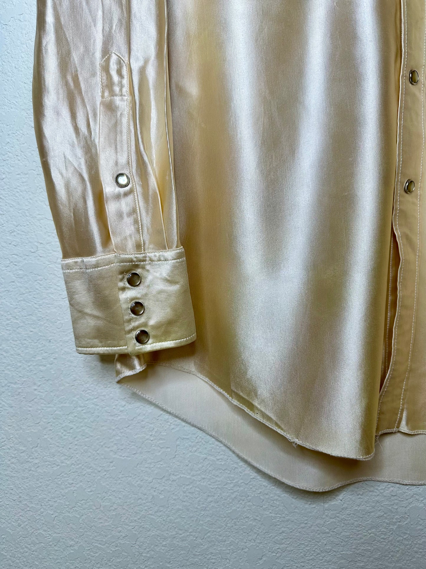 70’s H Bar C California Ranchwear Satin Pearl Snap Shirt (Unisex XL)