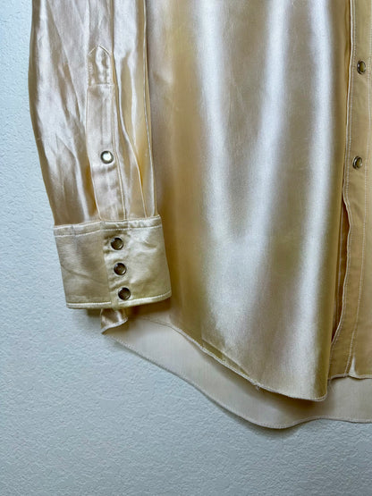 70’s H Bar C California Ranchwear Satin Pearl Snap Shirt (Unisex XL)