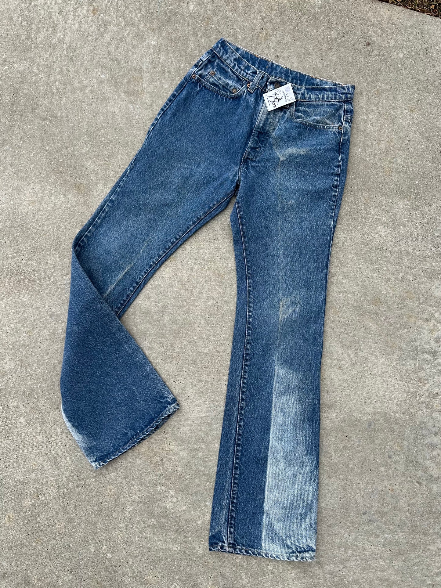 70’s Levi’s 517 Boot Cut #8 USA Jeans w/ Half Leg Fades (Men’s 28x33 / Women’s 26)