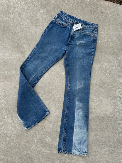70’s Levi’s 517 Boot Cut #8 USA Jeans w/ Half Leg Fades (Men’s 28x33 / Women’s 26)