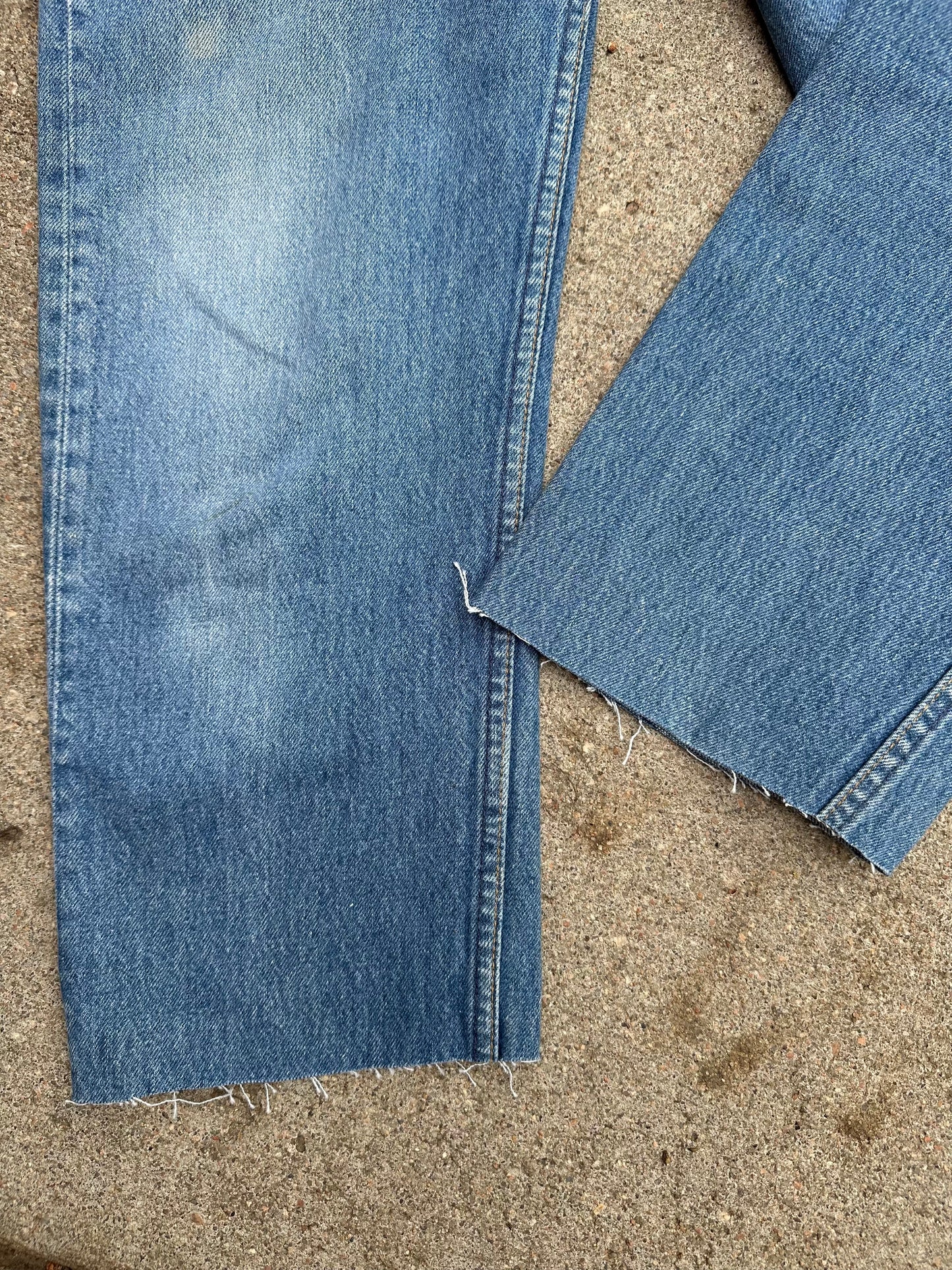 90’s Custom Beaded Waist Levi’s 501 Raw Crop / Capri Jeans (Modern 29/30)