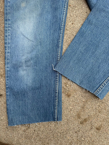 90’s Custom Beaded Waist Levi’s 501 Raw Crop / Capri Jeans (Modern 29/30)