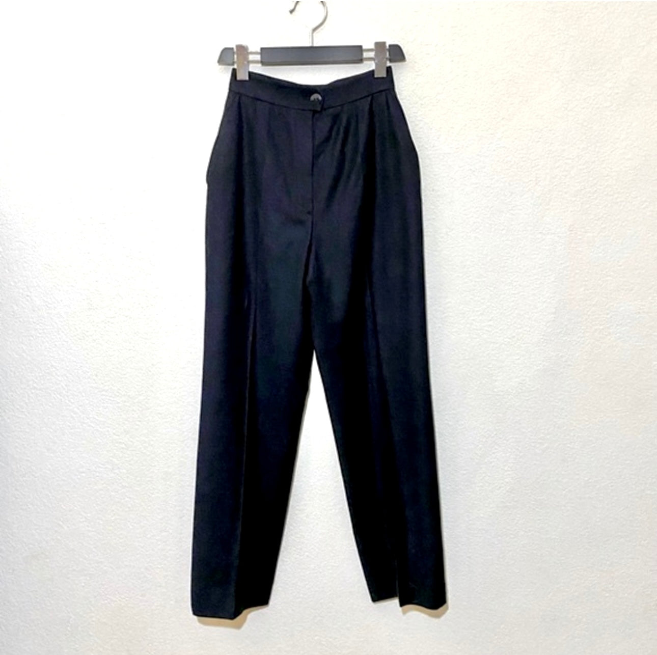 Vintage CHANEL High-Rise Wool Cashmere Pants (0/2)