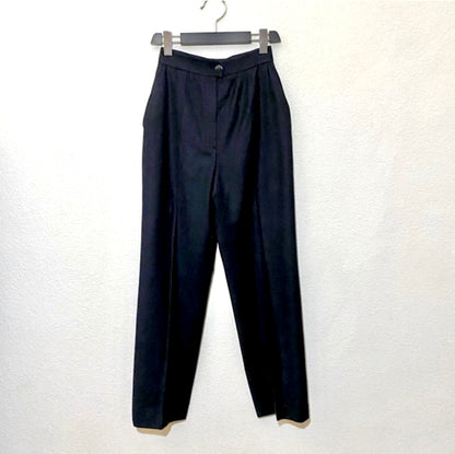 Vintage CHANEL High-Rise Wool Cashmere Pants (0/2)