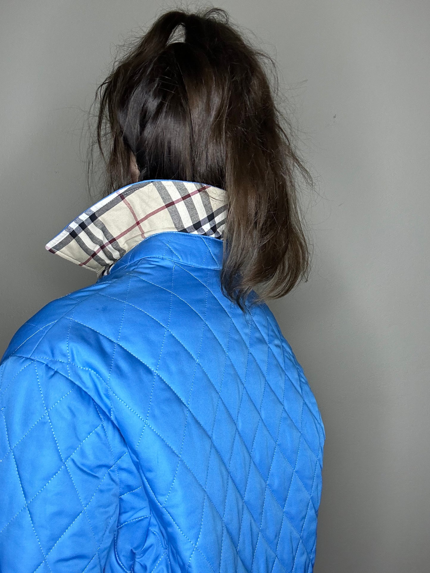 Vintage Burberry Nova Check Quilted Utility Jacket (L/XL)