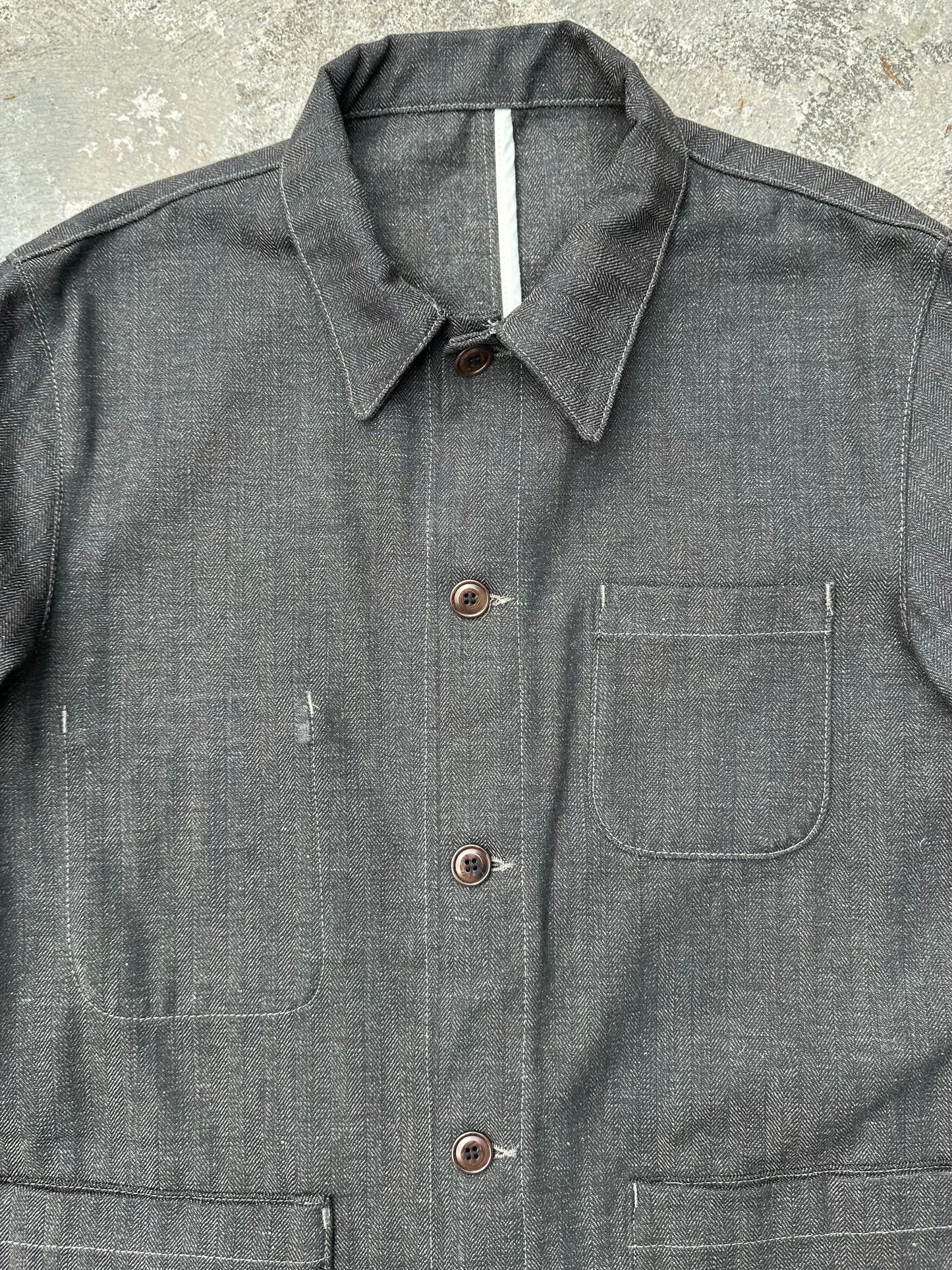 Epaulet Doyle HBT Japanese Denim Workwear Chore Jacket (Unisex L)