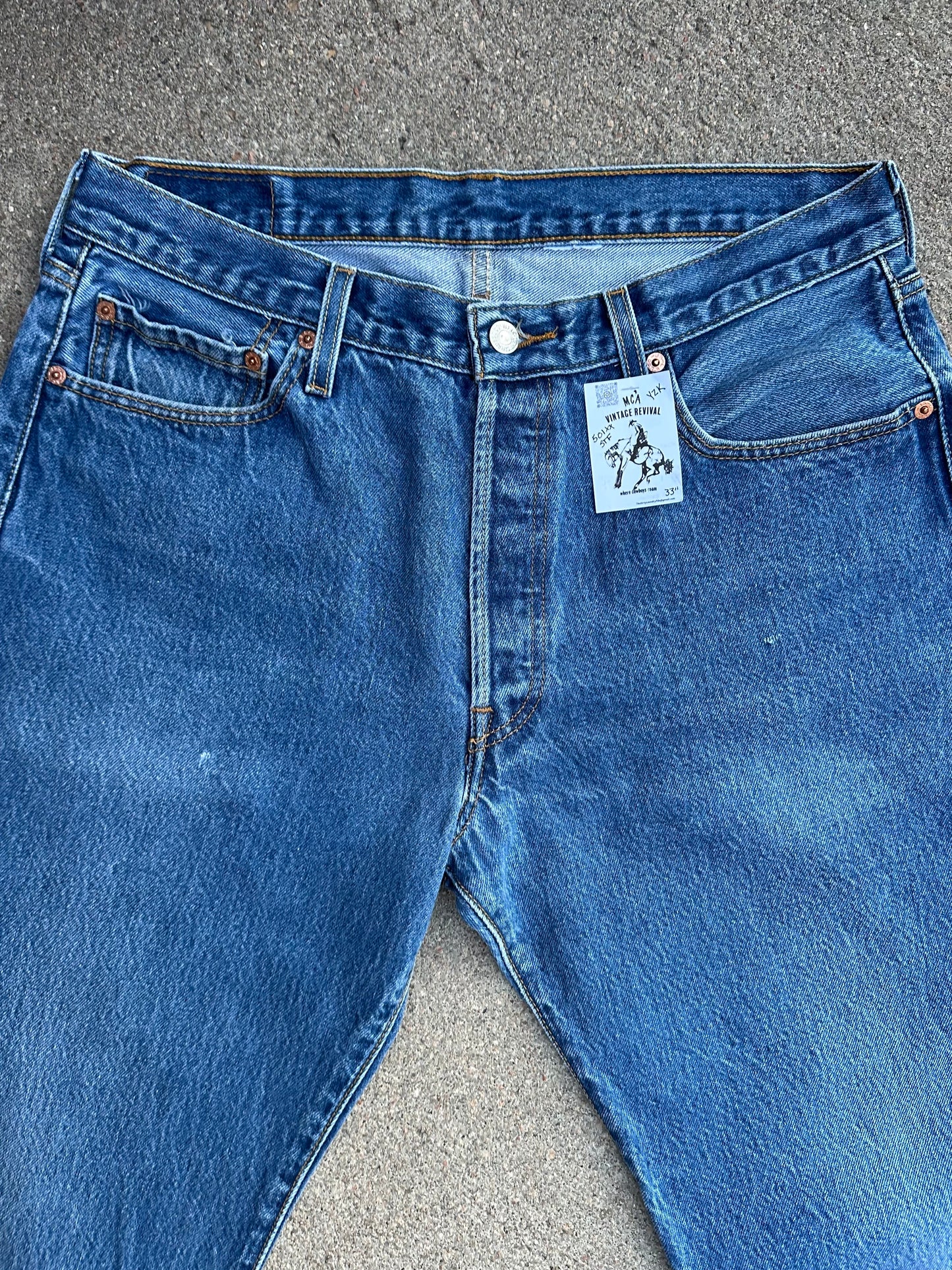 Y2K Levi’s 501XX STF Raw Denim Jeans (Men’s 33x33 / Women’s 31)