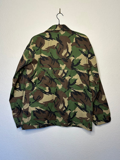 60’s HBT Herringbone Twill Cotton Camo Sporting Field Jacket (Unisex L)