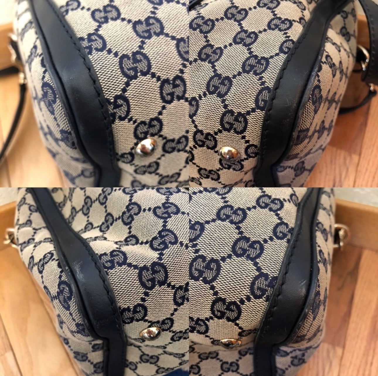 Y2K Gucci Monogram GG Web XL Boston Crossbody Bag