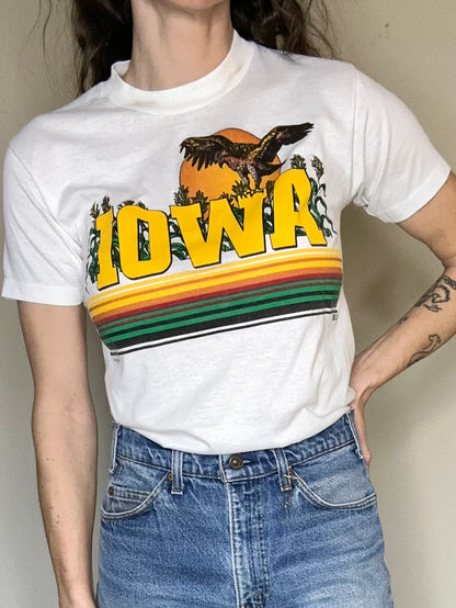 70’s Iowa Single Stitch Paperthin Tiny Tee (Women’s S)