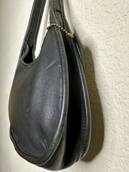 90’s COACH Black Leather Ergo Mini Satchel Bag USA
