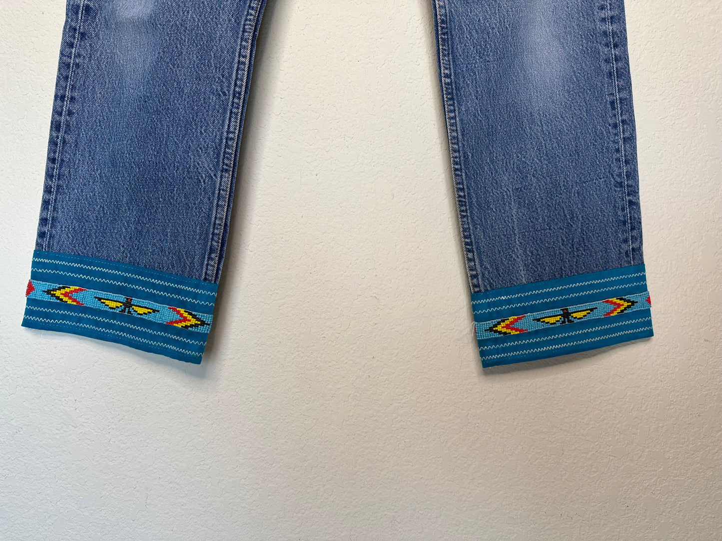 MCA Vintage Revival: Reworked 90’s Levi’s 501xx Beaded Jeans by BUZZ ‘18 USA (28x29 / Modern 2/4)