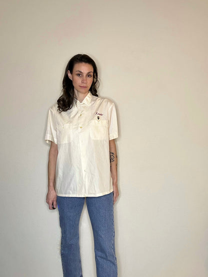50’s Custom Standard of Texas Oil Chainstitch Pima Cotton Bowling Shirt (Unisex M)